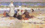 Edward Henry Potthast Prints At the beach china oil painting reproduction